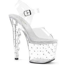 Load image into Gallery viewer, SCALLOP-708SD Pleaser 7&quot; Heel Clear Pole Dancing Platforms