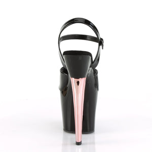 SCALLOP-709CH Pleaser 7" Heel Black Pole Dancing Platforms