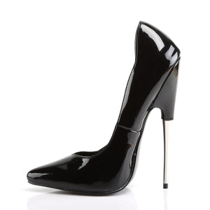 SCREAM-01 Devious Fetish 6" Heel Black Patent Erotic Shoes