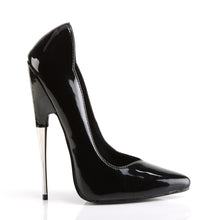 Load image into Gallery viewer, SCREAM-01 Devious Fetish 6&quot; Heel Black Patent Erotic Shoes