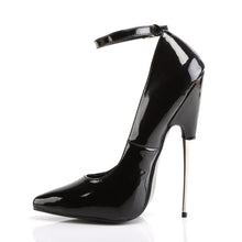 Load image into Gallery viewer, SCREAM-12 Devious Fetish 6&quot; Heel Black Patent Erotic Shoes