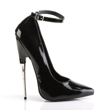 Load image into Gallery viewer, SCREAM-12 Devious Fetish 6&quot; Heel Black Patent Erotic Shoes