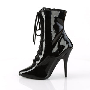 SEDUCE-1020 Pleaser 5 Inch Heel Black Patent Fetish Footwear