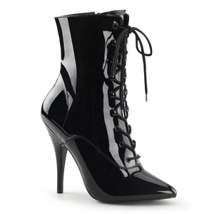 SEDUCE-1020 Pleaser 5 Inch Heel Black Patent Fetish Footwear