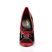 Load image into Gallery viewer, SEDUCE-216 Pleaser 5 Inch Heel Black and Red Fetish Footwear