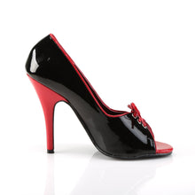 Load image into Gallery viewer, SEDUCE-216 Pleaser 5 Inch Heel Black and Red Fetish Footwear