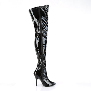 SEDUCE-3000 5 Inch Heel Black Stretch Patent Fetish Footwear