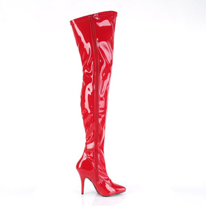 SEDUCE-3000 Pleaser 5 Inch Heel Red Fetish Footwear