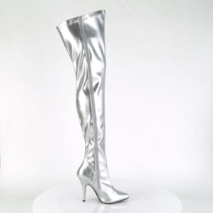 SEDUCE-3000 Pleaser 5 Inch Heel Silver Fetish Footwear