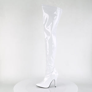 SEDUCE-3000 Pleaser 5 Inch Heel White Patent Fetish Footwear