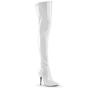 SEDUCE-3000 Pleaser 5 Inch Heel White Patent Fetish Footwear