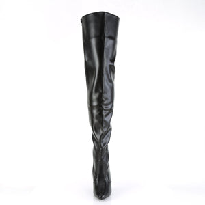 SEDUCE-3010 Pleaser Thigh Boots 5" Heel Black Fetish Shoes