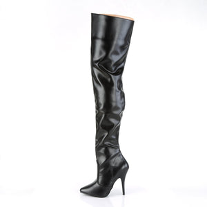 SEDUCE-3010 Pleaser Thigh Boots 5" Heel Black Fetish Shoes