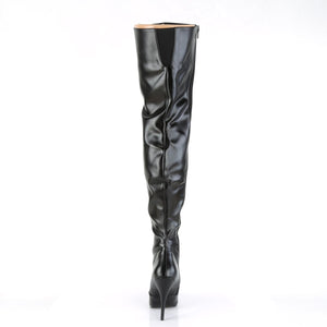 SEDUCE-3010 Pleaser Thigh Boots 5" Heel Black Fetish Shoes