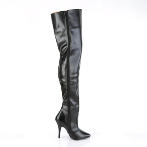 SEDUCE-3010 Pleaser Thigh Boots 5" Heel Black Fetish Shoes