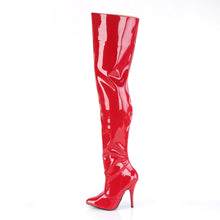 Load image into Gallery viewer, SEDUCE-3010 Pleaser Thigh Boots 5&quot; Heel Red Fetish Footwear