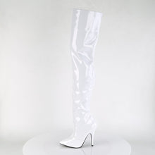 Load image into Gallery viewer, SEDUCE-3010 Thigh Boots 5&quot; Heel White Patent Fetish Footwear