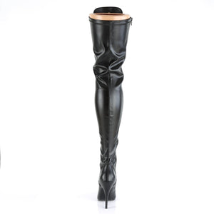 SEDUCE-3024 Pleaser Thigh Boots 5" Heel Black Fetish Shoes