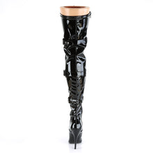 Load image into Gallery viewer, SEDUCE-3028 Thigh Boots 5&quot; Heel Black Patent Fetish Footwear