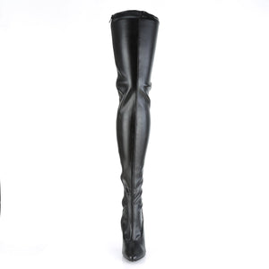 SEDUCE-3063 Pleaser Thigh Boots 5" Heel Black Fetish Shoes