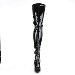 SEDUCE-3063 Thigh Boots 5" Heel Black Patent Fetish Footwear