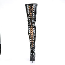 Load image into Gallery viewer, SEDUCE-3063 Thigh Boots 5&quot; Heel Black Patent Fetish Footwear