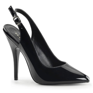 SEDUCE-317 Pleaser Shoe 5" Heel Black Patent Fetish Footwear