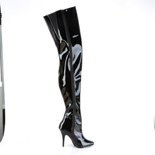 Load image into Gallery viewer, SEDUCE-4010 Chap Boots 5&quot; Heel Black Patent Fetish Footwear