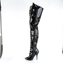 Load image into Gallery viewer, SEDUCE-4026 Chap Boots 5&quot; Heel Black Patent Fetish Footwear