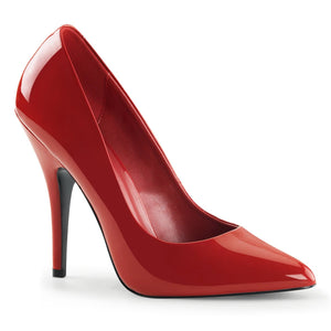 SEDUCE-420 Pleaser Sexy Shoe 5 Inch Heel Red Fetish Footwear