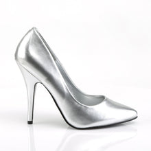 Load image into Gallery viewer, SEDUCE-420 Pleaser Sexy Shoes 5&quot; Heel Silver Fetish Footwear