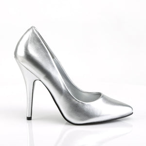 SEDUCE-420 Pleaser Sexy Shoes 5" Heel Silver Fetish Footwear