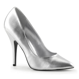 SEDUCE-420 Pleaser Sexy Shoes 5" Heel Silver Fetish Footwear