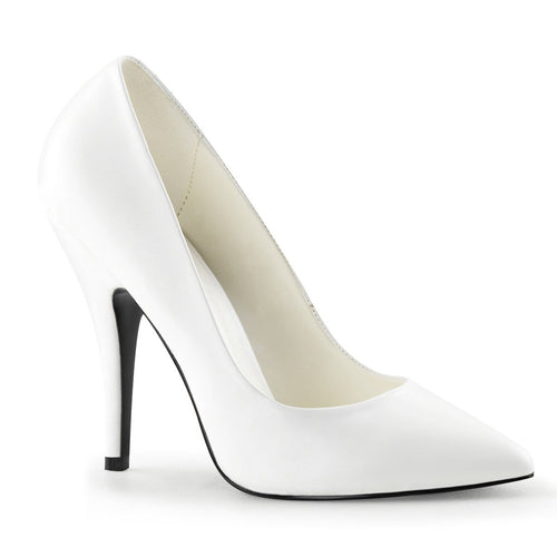 SEDUCE-420 Pleaser Sexy Shoes 5 Inch Heel White Fetish Shoes