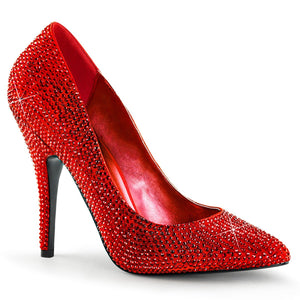 SEDUCE-420RS Sexy Shoes 5" Heel Red Satin Fetish Footwear