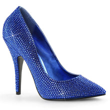 Load image into Gallery viewer, SEDUCE-420RS Sexy Shoe 5&quot; Heel Royal Blue Satin Fetish Shoe