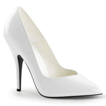 Load image into Gallery viewer, SEDUCE-420V Sexy Shoes 5&quot; Heel White Patent Fetish Footwear