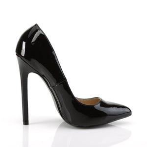 SEXY-20 Pleaser Shoes 5" Heel Black Patent Fetish Footwear