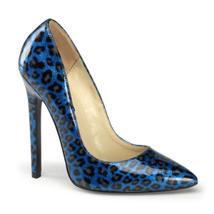 SEXY-20 Shoes 5" Heel Blue Pearlized Patent Fetish Footwear