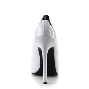 SEXY-22 Pleaser Shoes 5" Heel White & Black Fetish Footwear