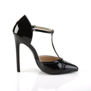 SEXY-27 Pleaser Shoes 5" Heel Black Patent Fetish Footwear