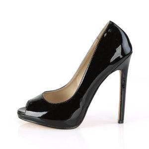 SEXY-42 Pleaser Shoes 5" Heel Black Patent Fetish Footwear