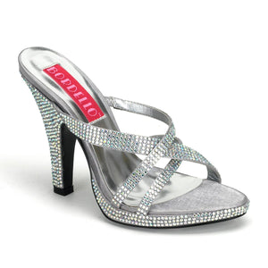 SIREN-02R Burlesque 4" Heel Iridescent Rhinestone Sexy Shoe