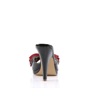 SIREN-06 Pin Up 4 Inch Heel Black and Red Platforms Shoes