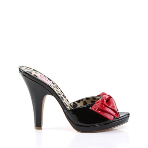 SIREN-06 Pin Up 4 Inch Heel Black and Red Platforms Shoes