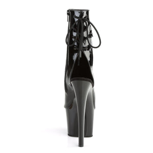 SKY-1018 Pleaser 7" Heel Black Patent Pole Dancing Platforms