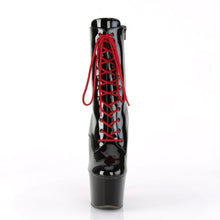 Load image into Gallery viewer, SKY-1020TT 7&quot; Black Patent Red Chrome Pole Dancer Platforms