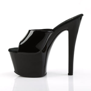 SKY-301 Pleaser 7" Heel Black Patent Pole Dancing Platforms