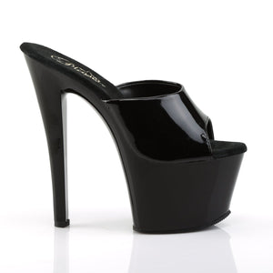 SKY-301 Pleaser 7" Heel Black Patent Pole Dancing Platforms