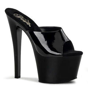 SKY-301 Pleaser 7" Heel Black Patent Pole Dancing Platforms